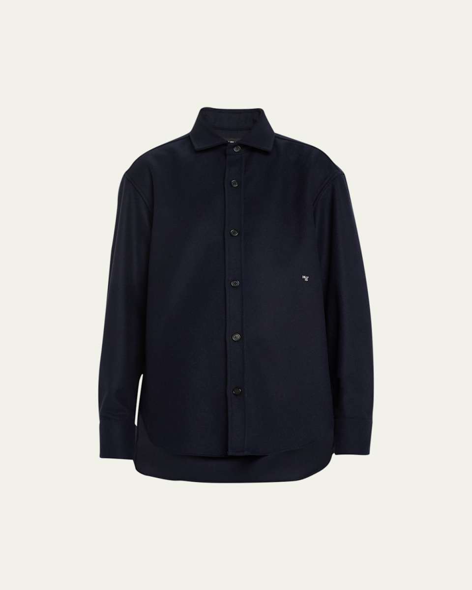 Button Down Wool Overshirt